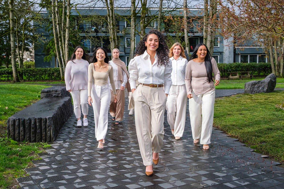 dentists with team walking